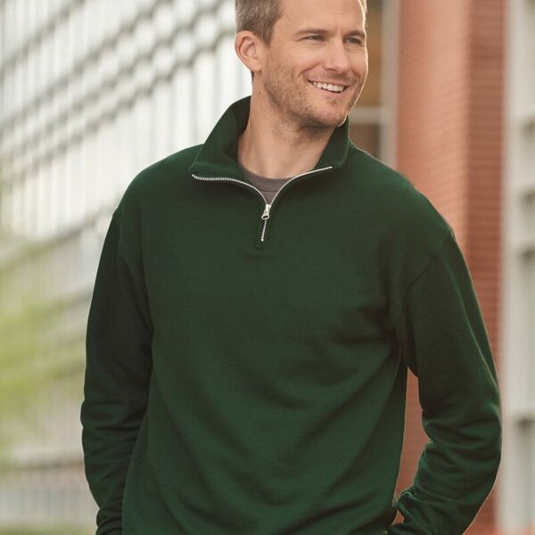 Copy of Nublend® Cadet Collar Quarter-Zip Sweatshirt Thumbnail