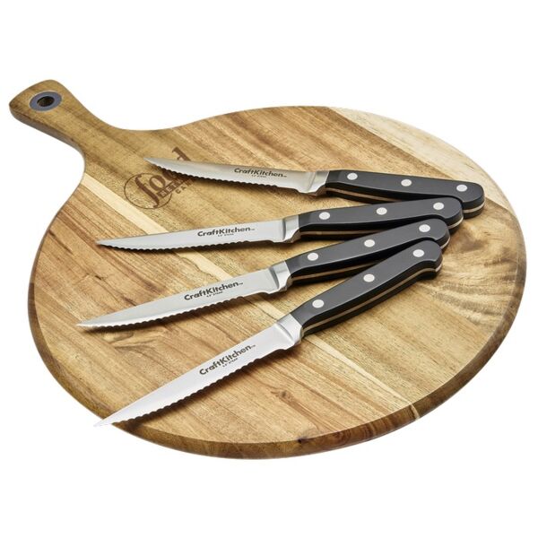 CraftKitchen™ Round Board & Steak Knives Gift Set Thumbnail
